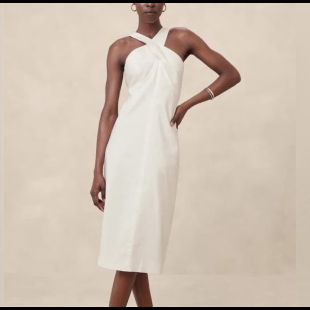 Banana Republic Linen Blend Midi Dress